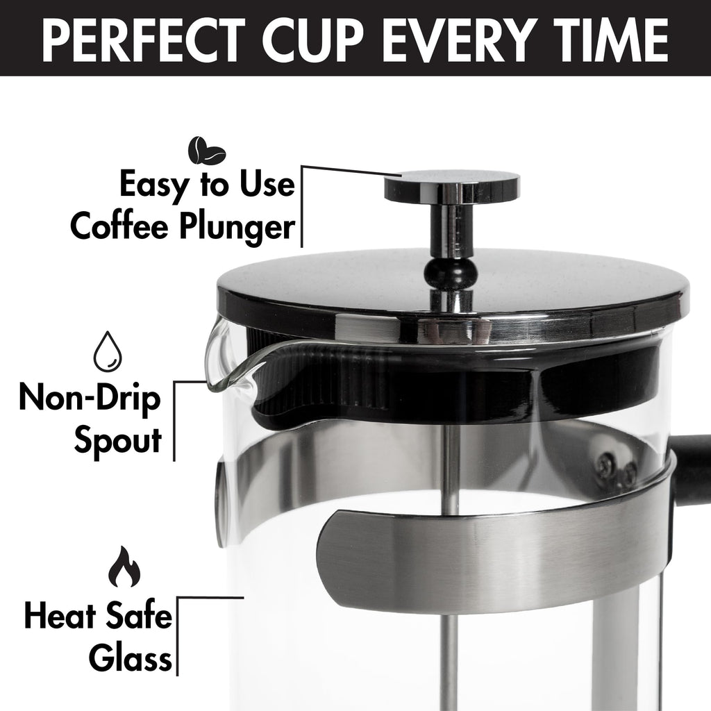 Borosilicate Glass French Press Coffee Maker 34-Ounces F3612