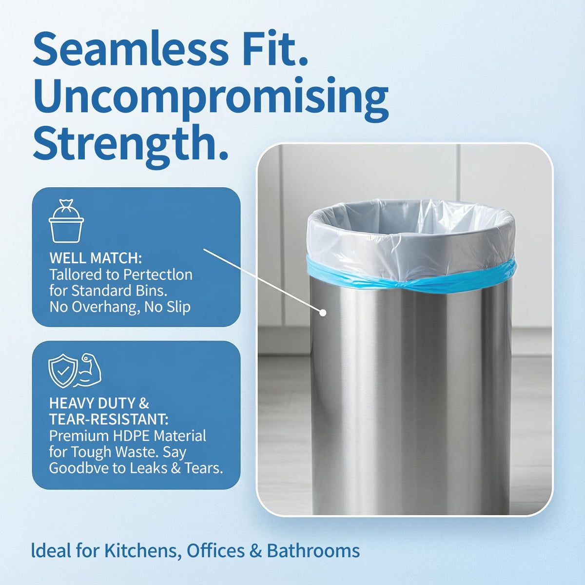 4 Gallon Drawstring Unscented Trash Bags 120 Count M40489