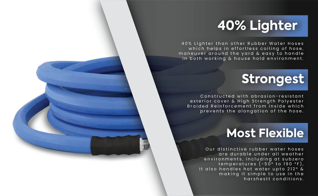 5/8" x 100' Rubber Garden Hose X613901