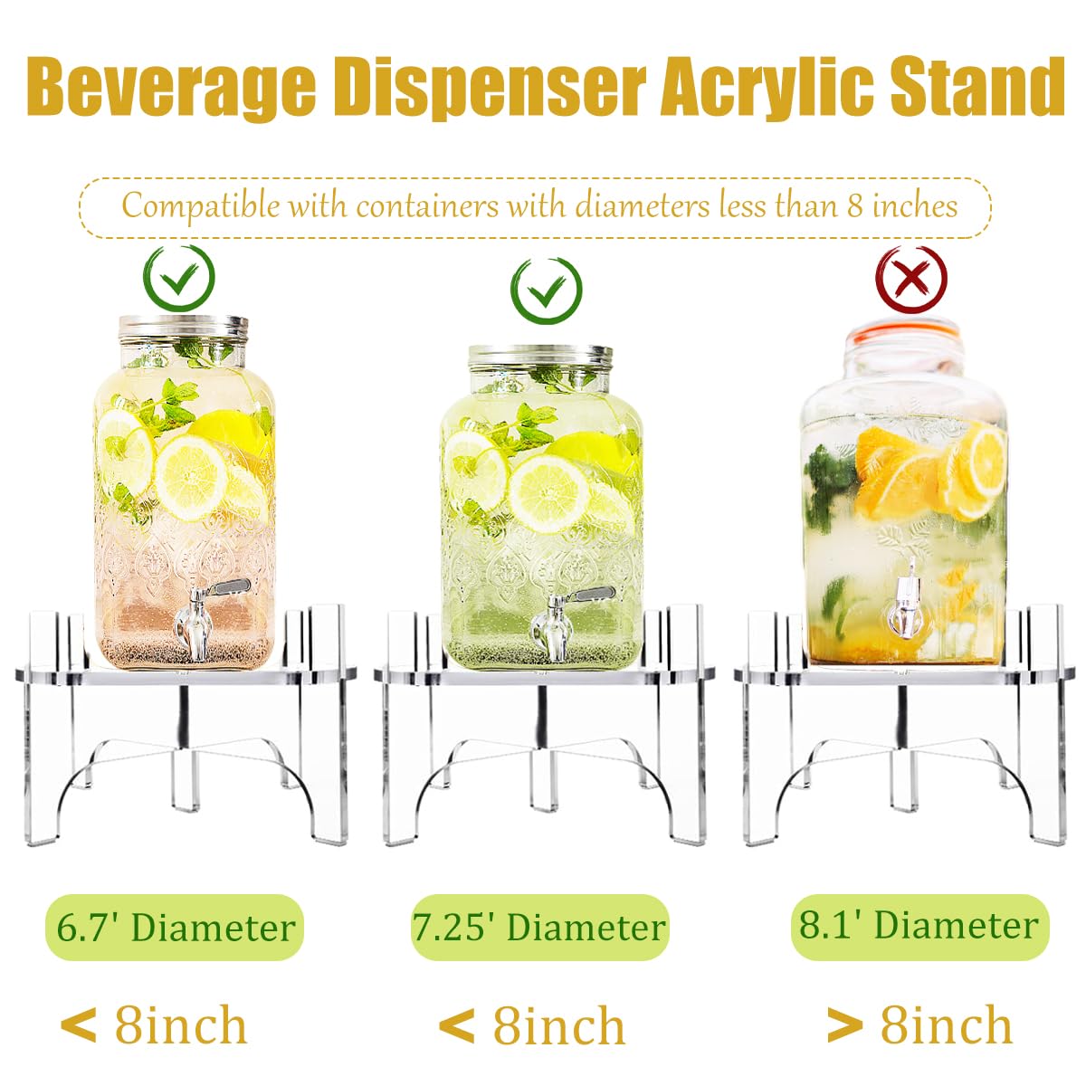 Acrylic Beverage Dispenser Stand B971487