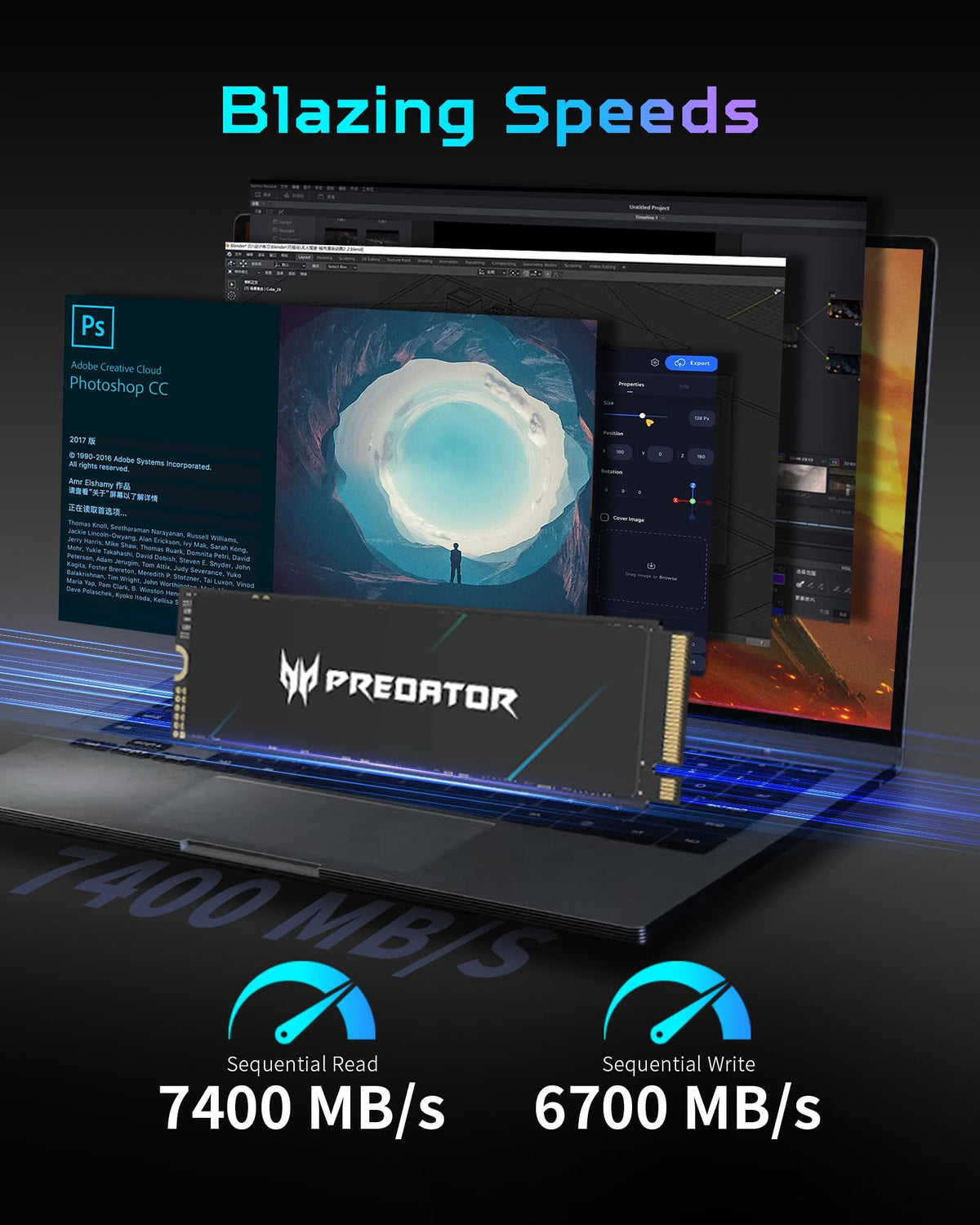 1TB NVMe PCIe Gen4×4 M.2 Internal SSD O83466