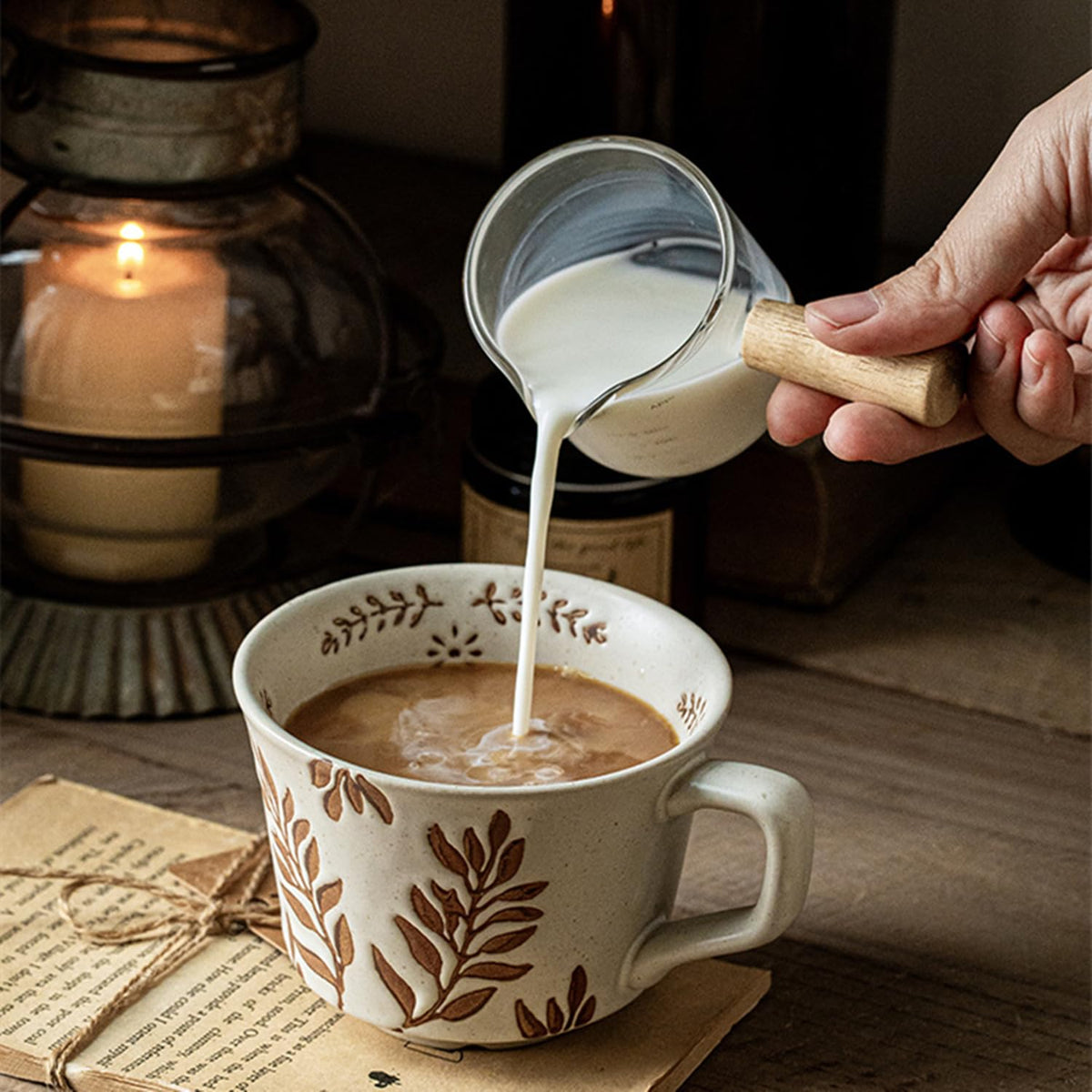 12 oz Ceramic Coffee Mug Set of 4 B502034
