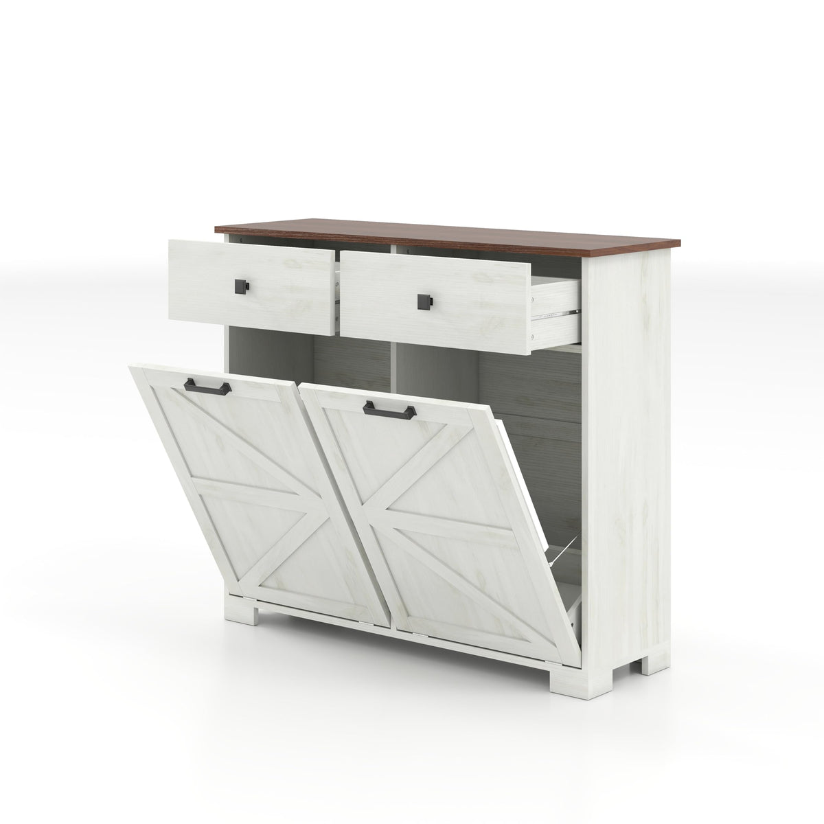 Double Tilt-Out Trash Cabinet for 2x10 Gallon Cans H701