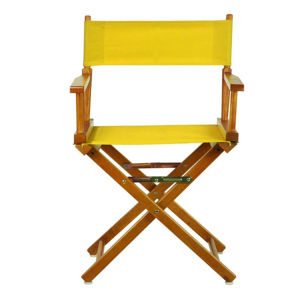 Honey Oak Frame Gold Canvas Director Chair F638