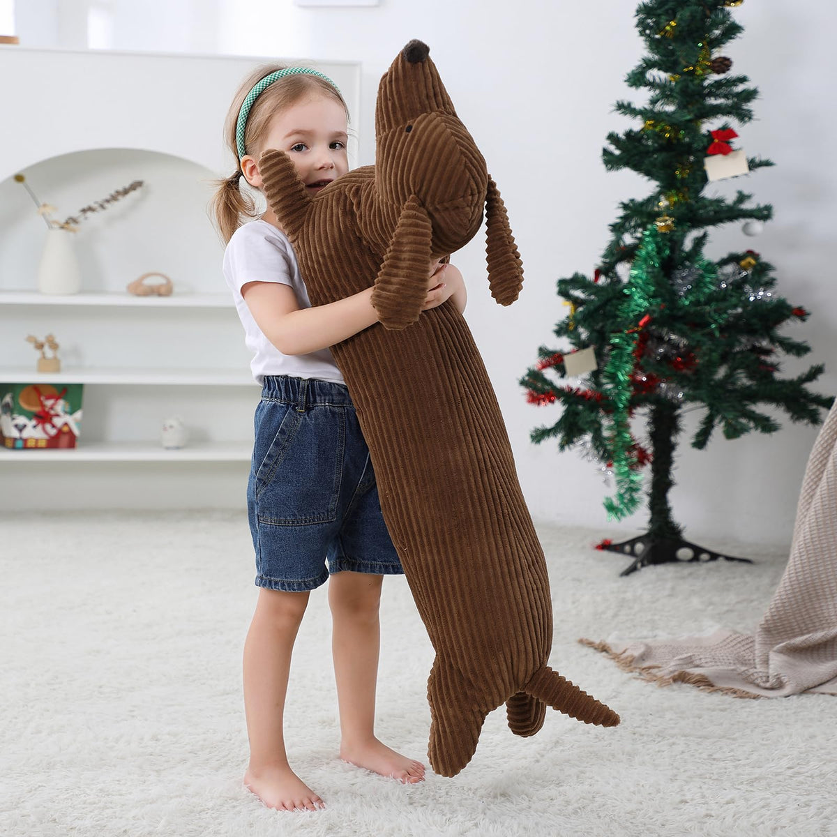 36" Dachshund Dog Stuffed Animal Plush Body Pillow L76299
