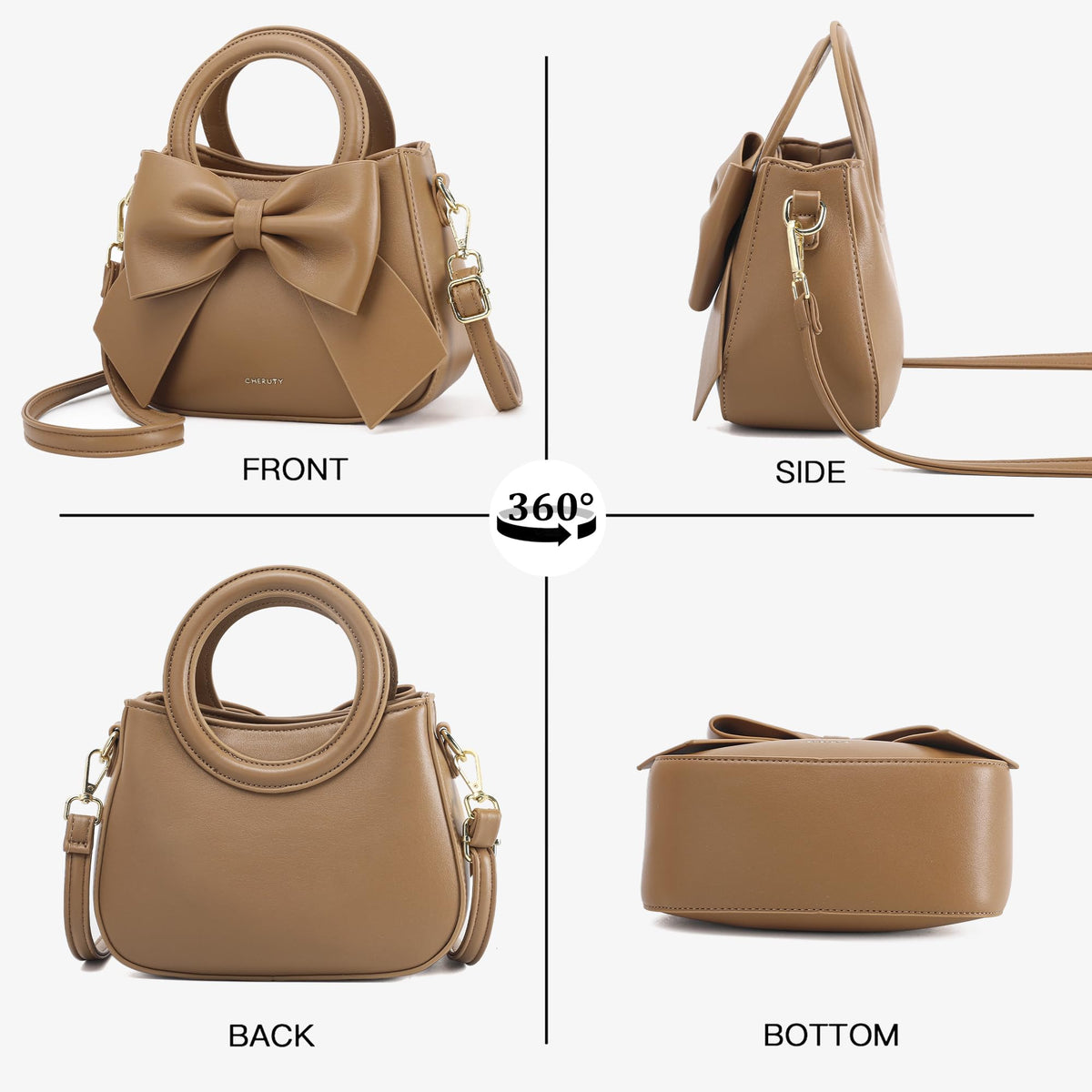 Vegan Leather Crossbody Bag with Top Carry Handle U437907