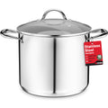 16 Quart Stainless Steel Stockpot with Tempered Glass Lid B9715