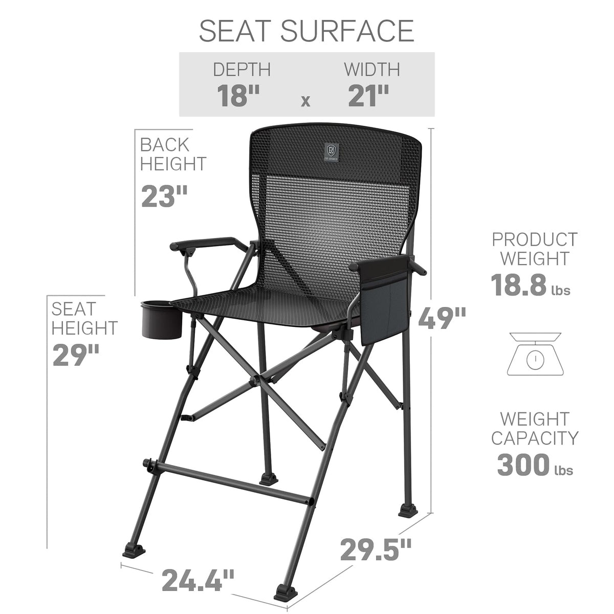 Tall Foldable Camping Chair Q93954
