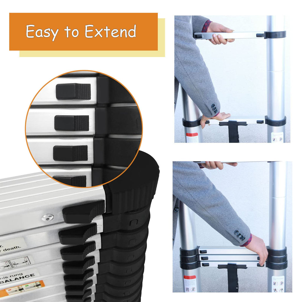 20.3ft Aluminum Telescoping Ladder 330lbs G510