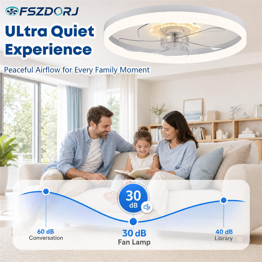 20'' Ceiling Fan with Light and Remote W60521
