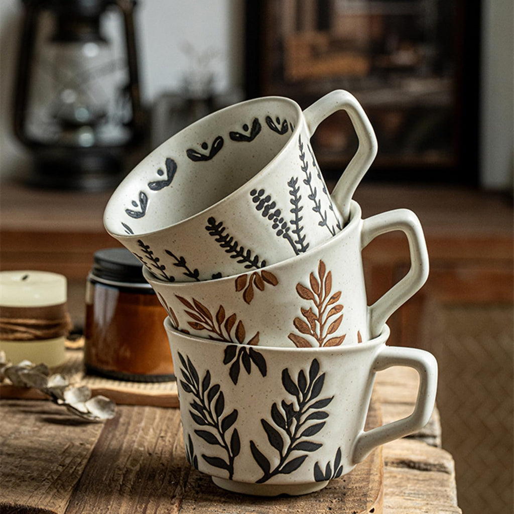 12 oz Ceramic Coffee Mug Set of 4 B502034