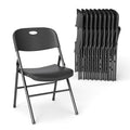 Folding Chairs Set of 10 Black P984509