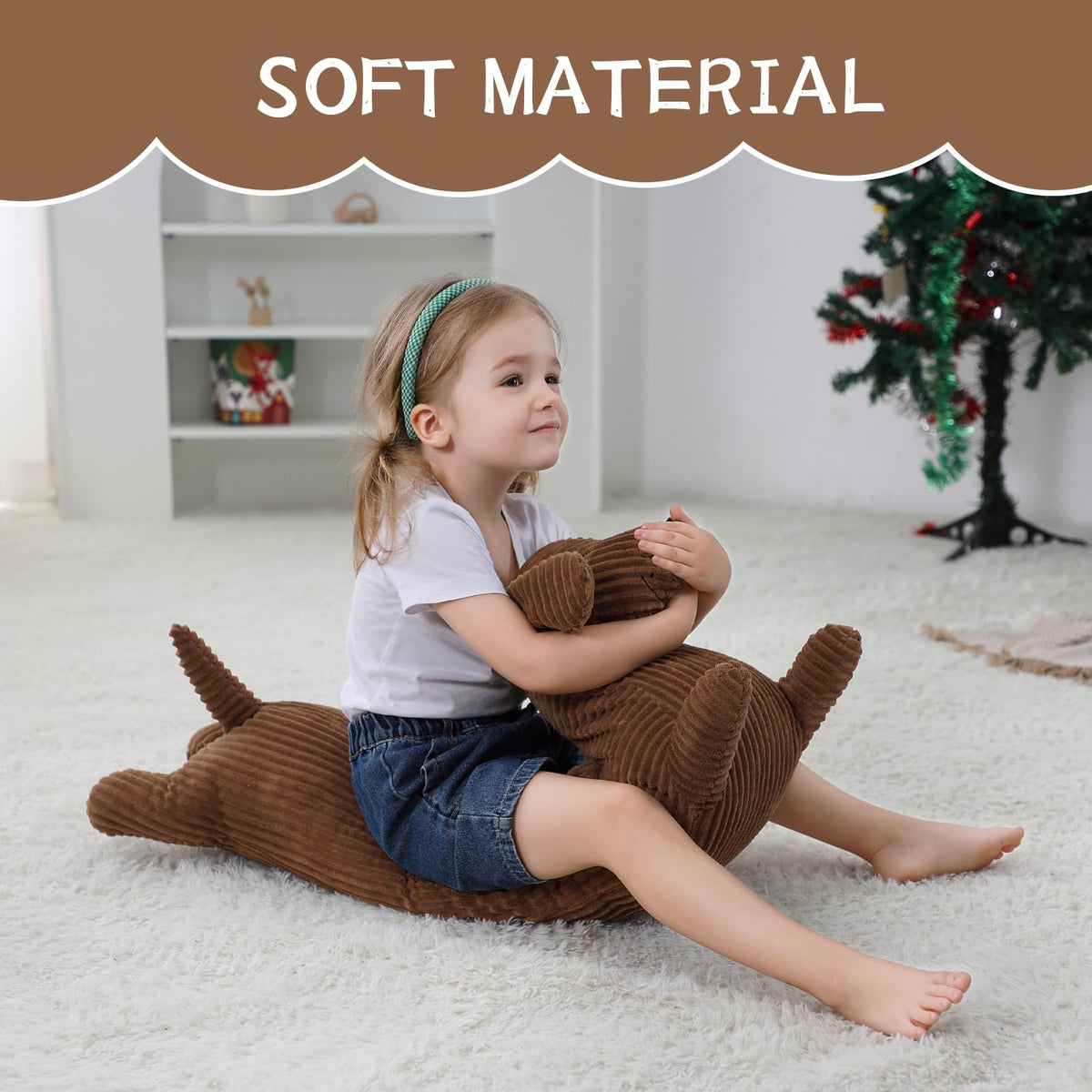 36" Dachshund Dog Stuffed Animal Plush Body Pillow L76299