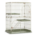3/4-Tier Wire Cat Cage Playpen Kennel with Hammock and 3 Platforms I5084