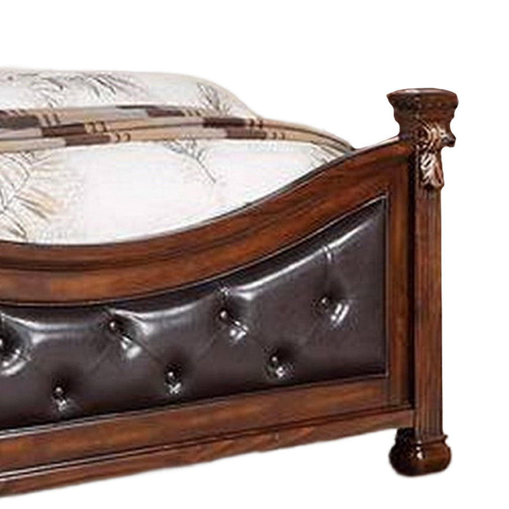 California King Button Tufted Upholstered Bed Z883
