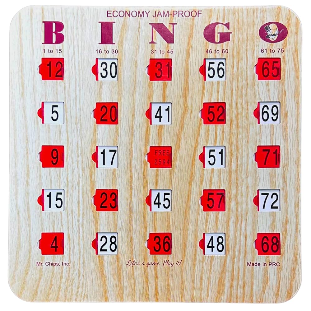 Bingo Cards with Sliding Windows 100 Pack U889