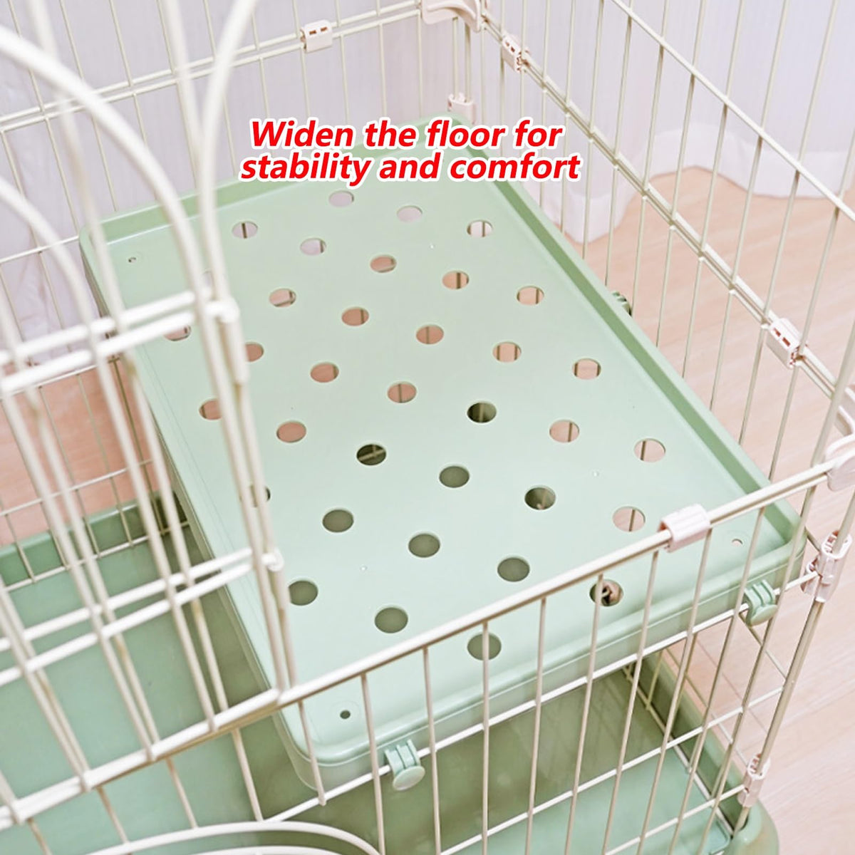 3/4-Tier Wire Cat Cage Playpen Kennel with Hammock and 3 Platforms I5084