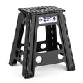 Black 1 Pack Folding Plastic Step Stool P24688