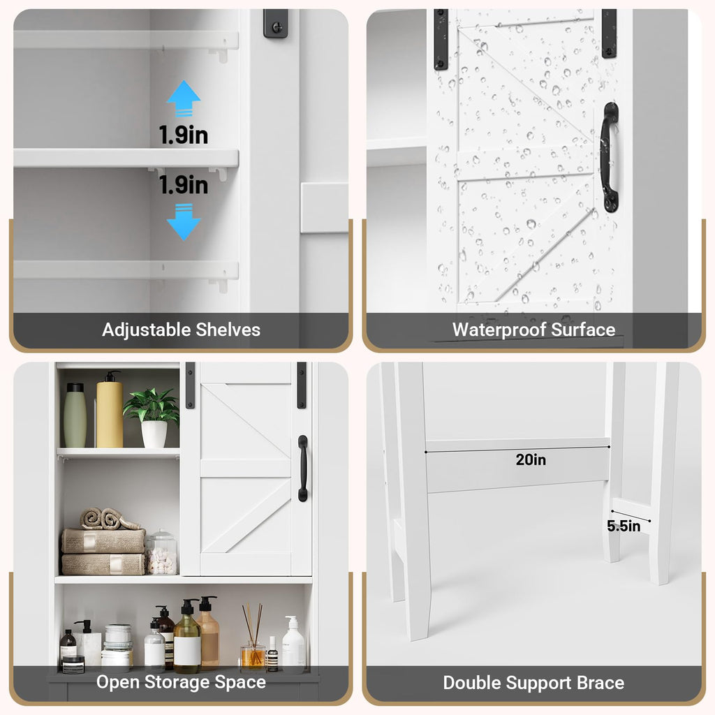 Over The Toilet Storage Cabinet, White J6360