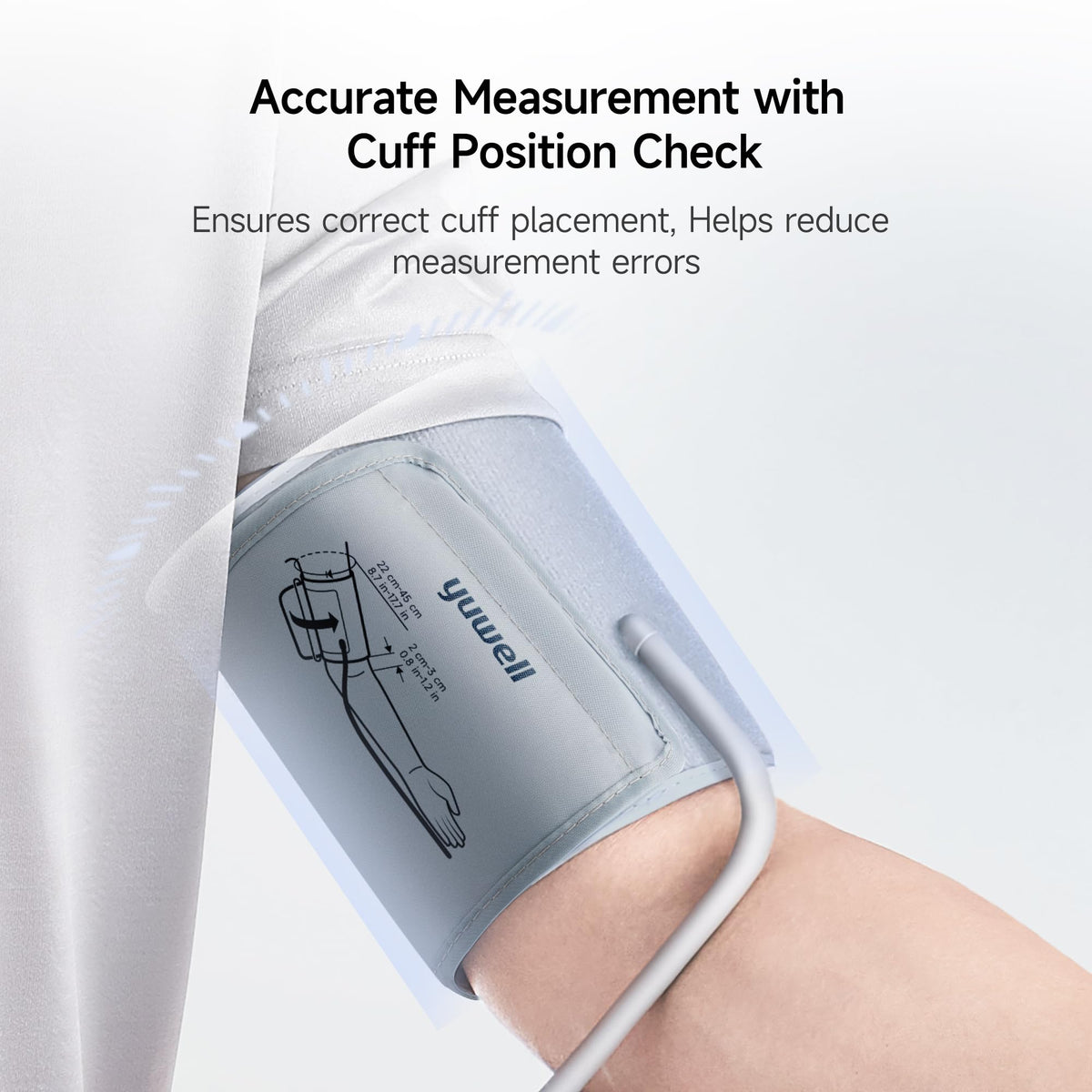 Upper Arm Blood Pressure Monitor with Adjustable Arm Cuff and Backlit Display K871713