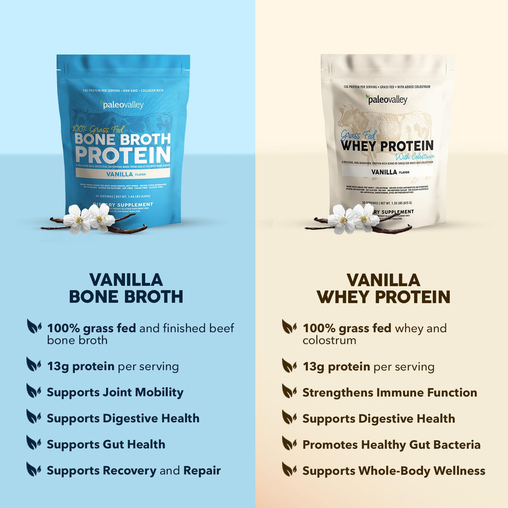 Grass Fed Bone Broth Protein Powder Vanilla P534