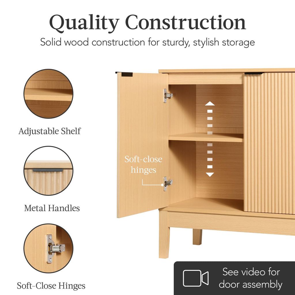 2-Door Storage Cabinet with Adjustable Shelves V7160
