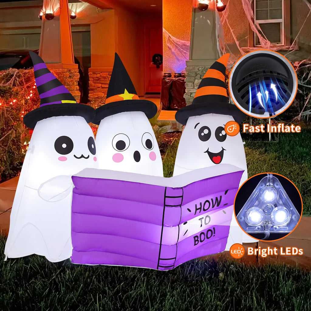 5.2FT Halloween Inflatables Ghost Outdoor Decoration with Built-in LEDs E87694