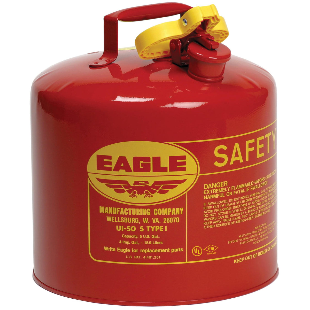 5 Gallon Type I Red Safety Gas Can J440952