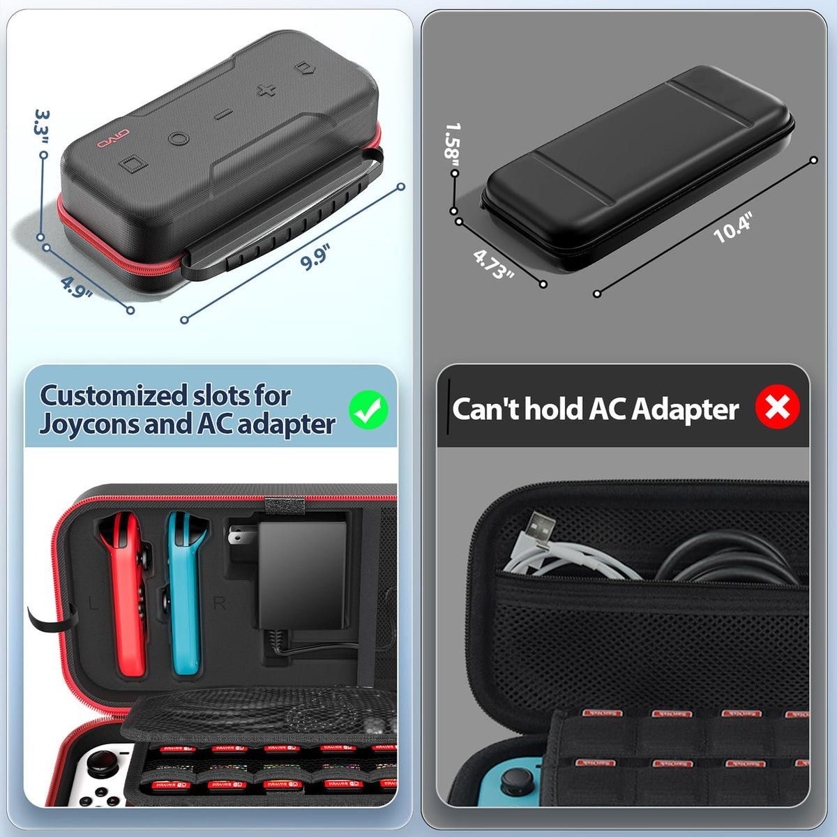 Red & Grey Portable Carrying Case V590590
