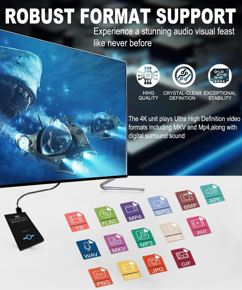 4K Ultra HD Media Player & HDD Enclosure 2-in-1 U228