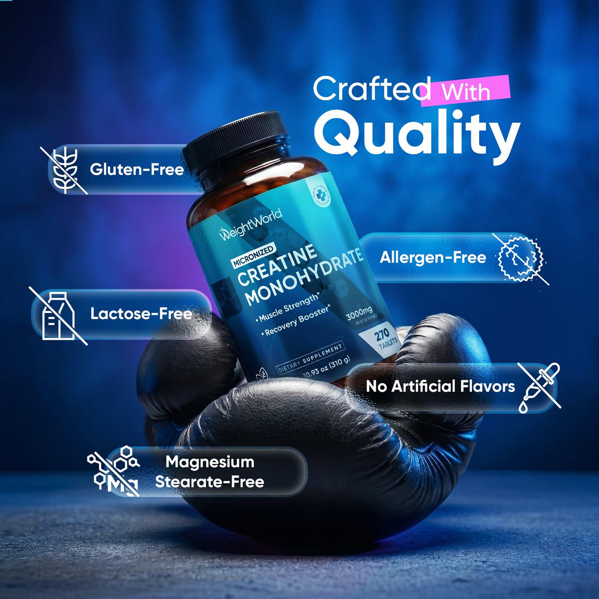 Micronized Creatine Monohydrate 3000mg 270 Ct B232