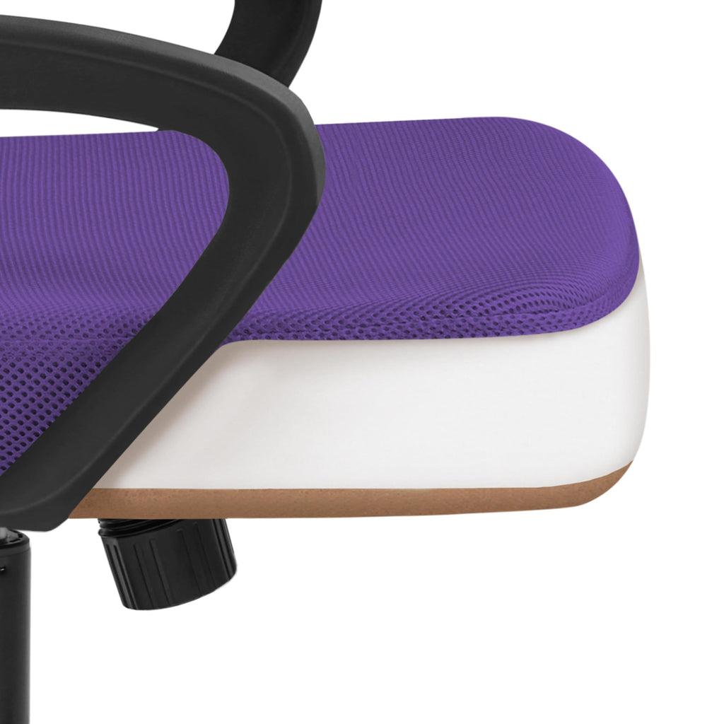 Purple Mesh Office Chairs with Lumbar Support, Set of 2 G50252
