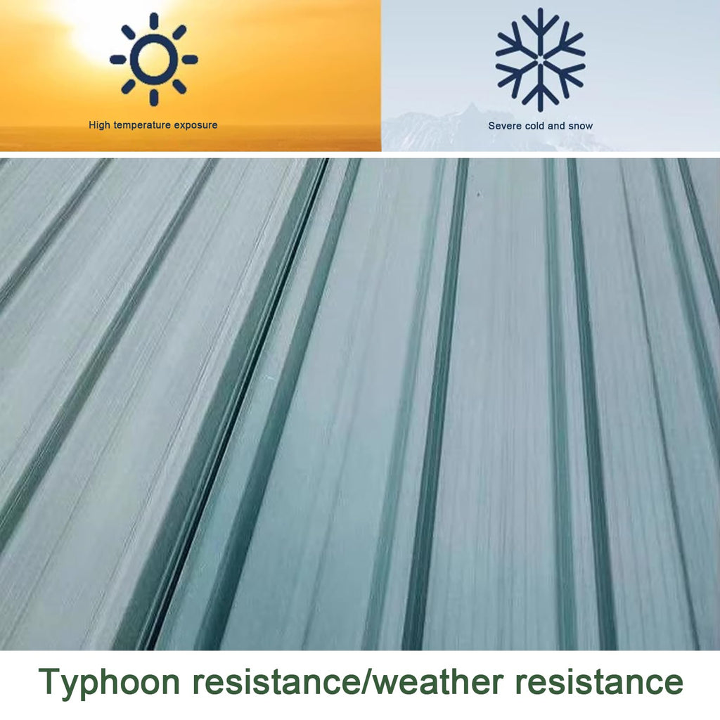 Corrugated Fiberglass Roofing Panels 8 pcs 35x63in O666242