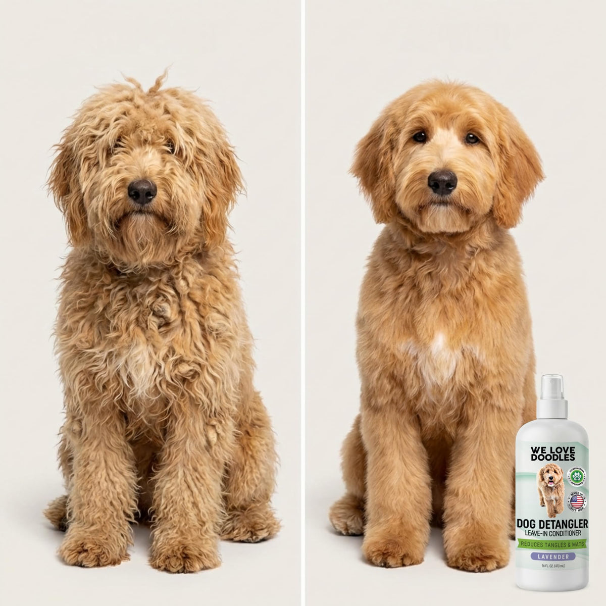 Dog Detangler Spray, Leave-in Conditioner Spray, Lavender, 16 OZ K502377