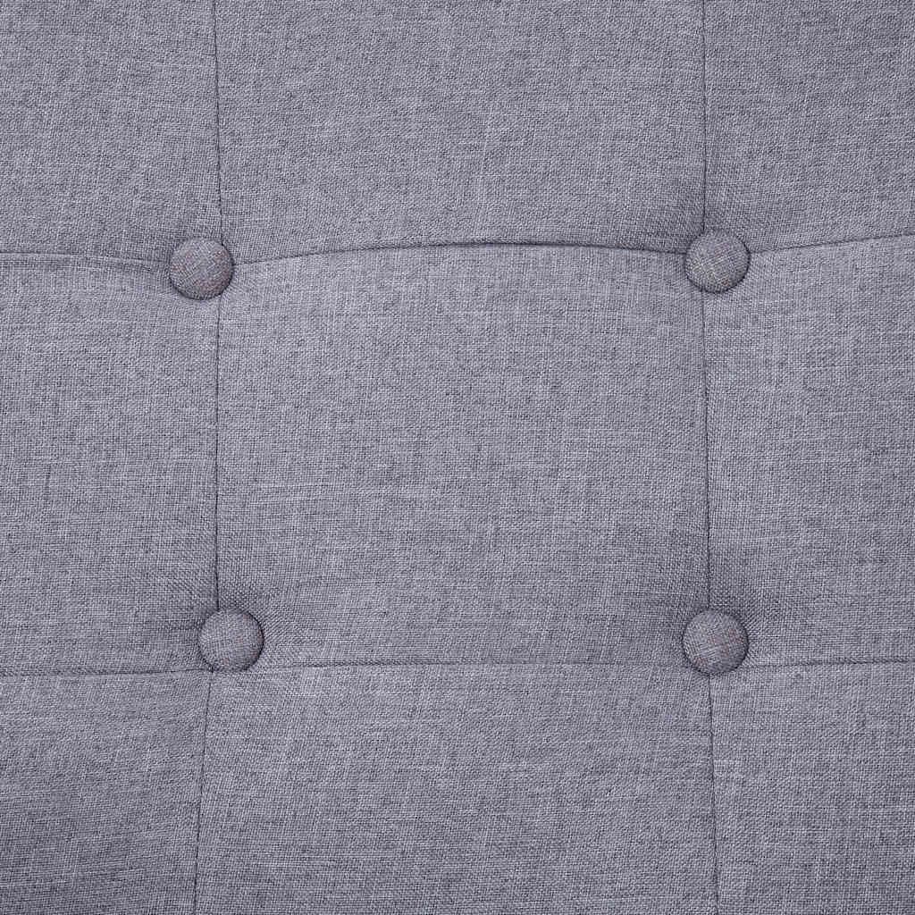 Light Gray Fabric 2 Seater Loveseat Sofa with Steel Legs F37911