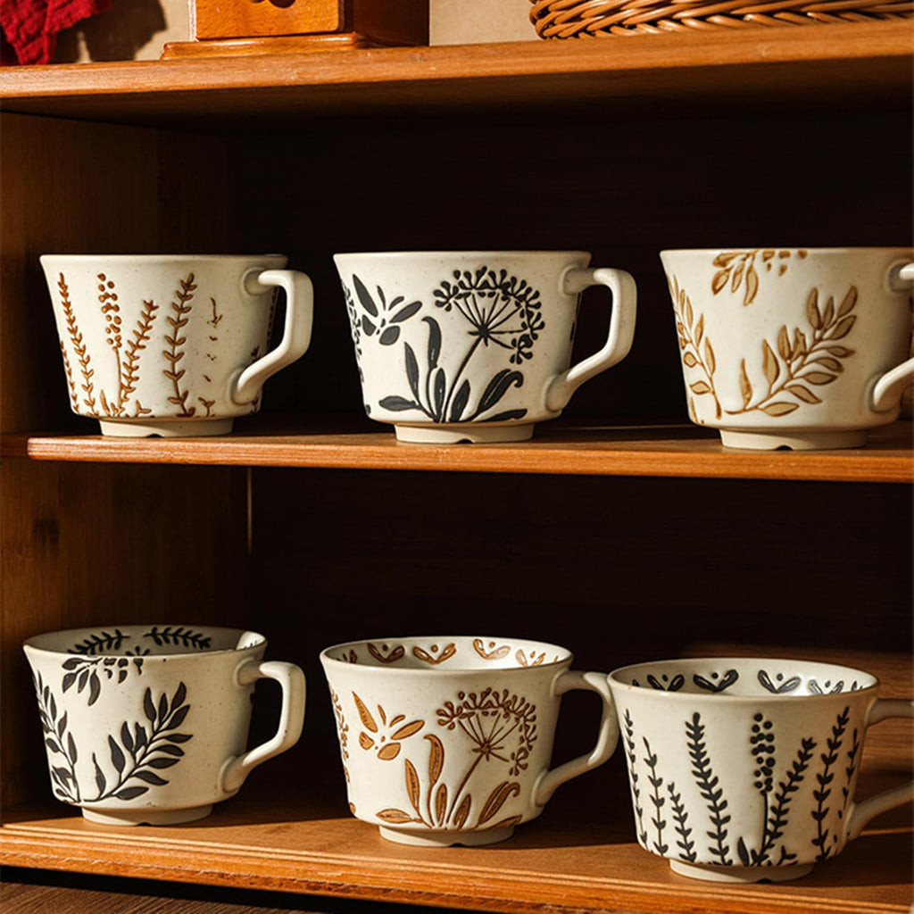 12 oz Ceramic Coffee Mug Set of 4 B502034