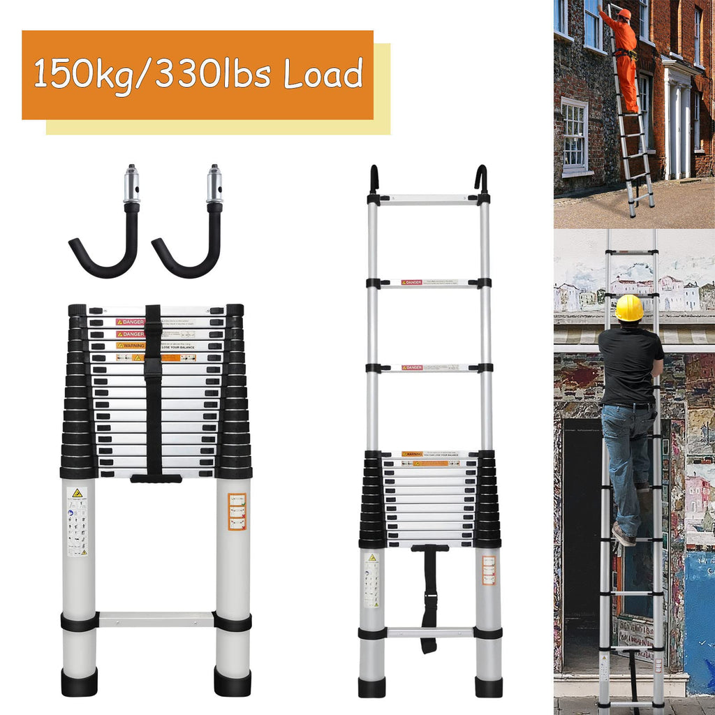 20.3ft Aluminum Telescoping Ladder 330lbs G510