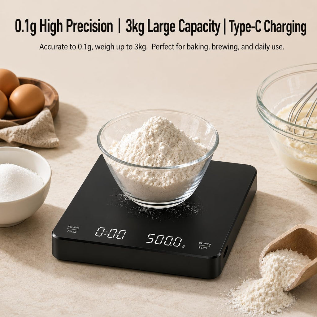 Rechargeable Digital Coffee Scale with Timer A506300