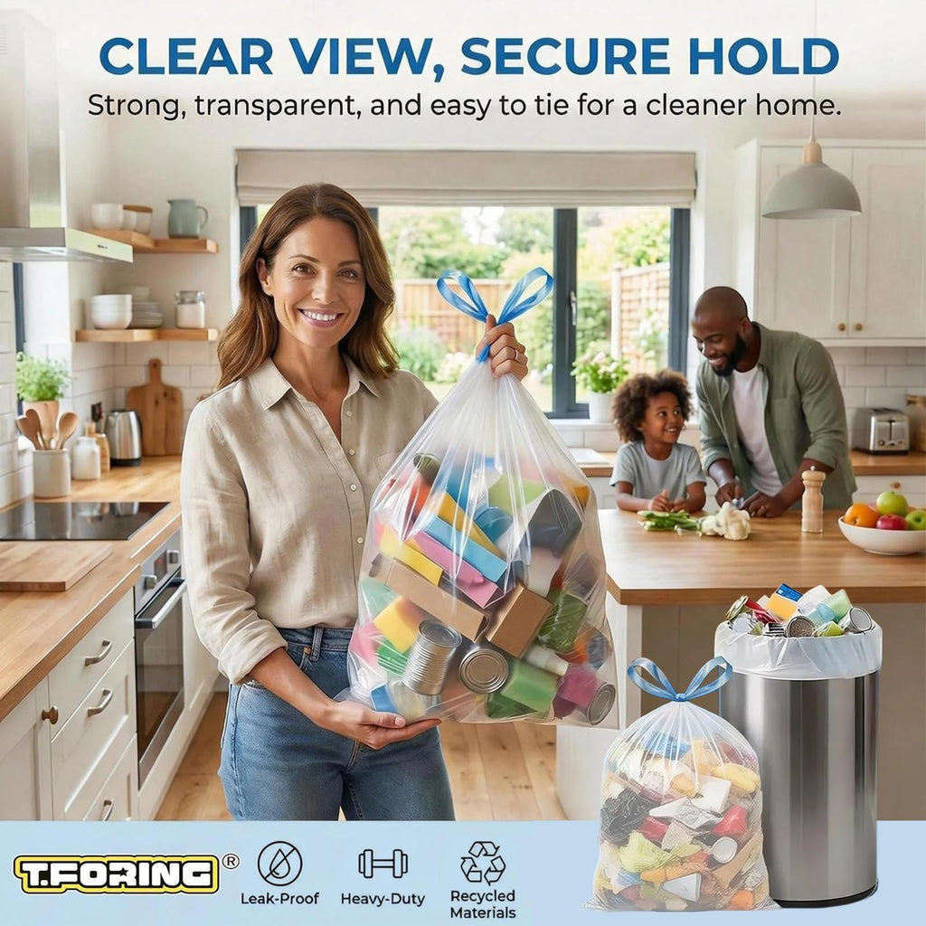 4 Gallon Drawstring Unscented Trash Bags 120 Count M40489