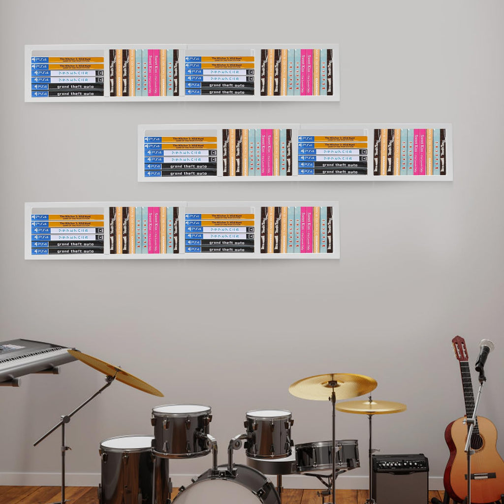 34 Inch White Metal CD Storage Shelf R952596