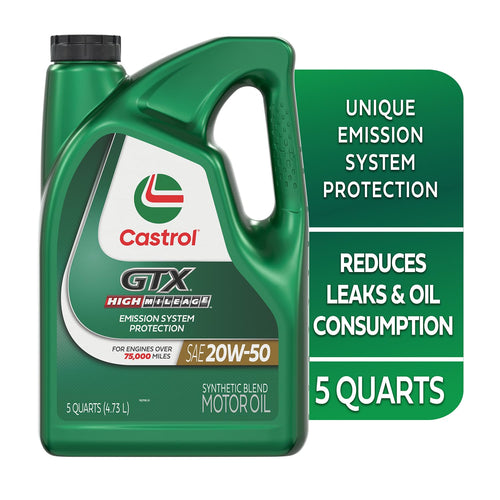 20W-50 Synthetic Blend Motor Oil, 5 Quarts Q285