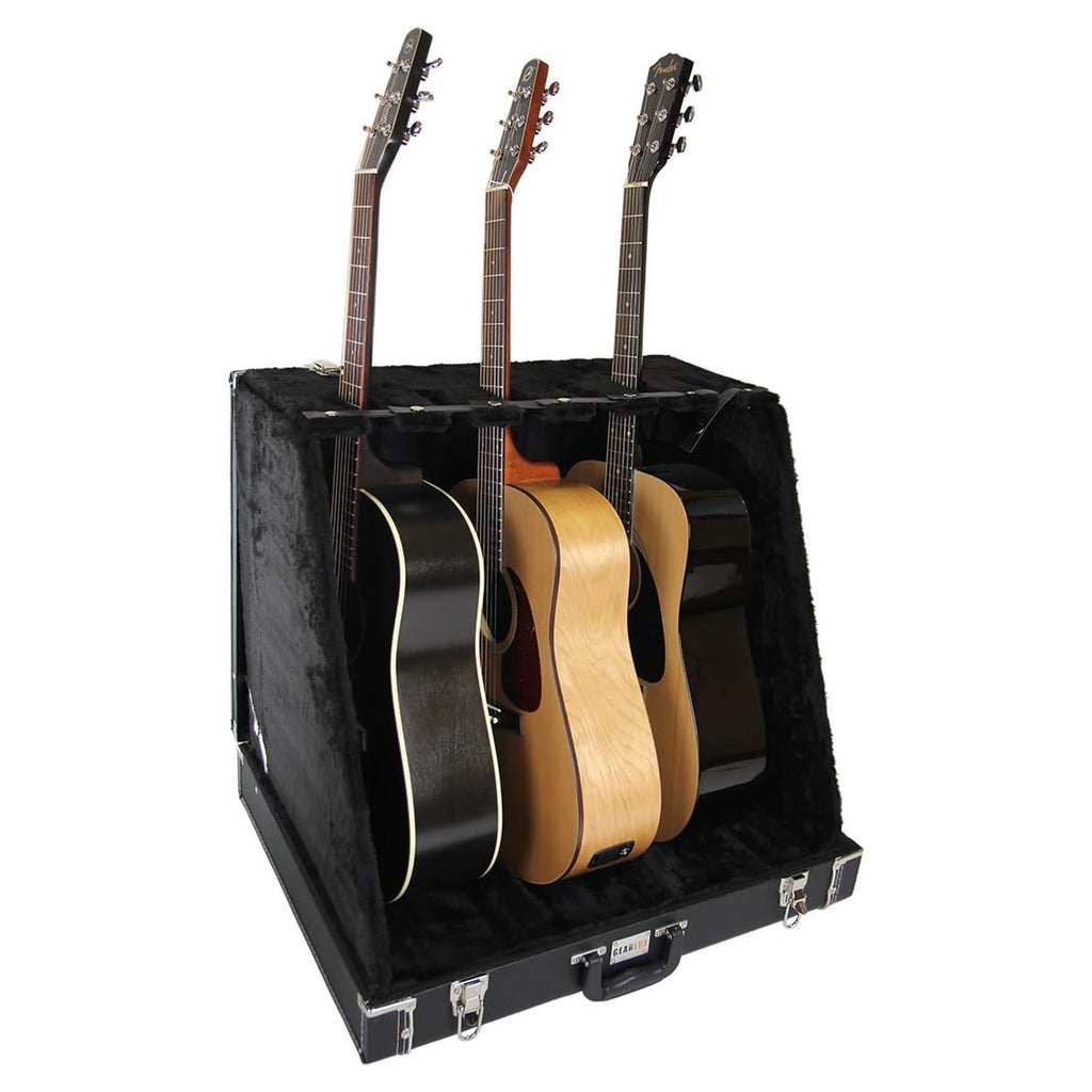 6 Guitar Stand Case Hardwood Plush S968