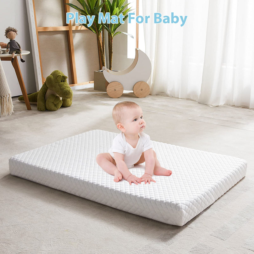 3" Waterproof Memory Foam Pack and Play Mattress White V5936