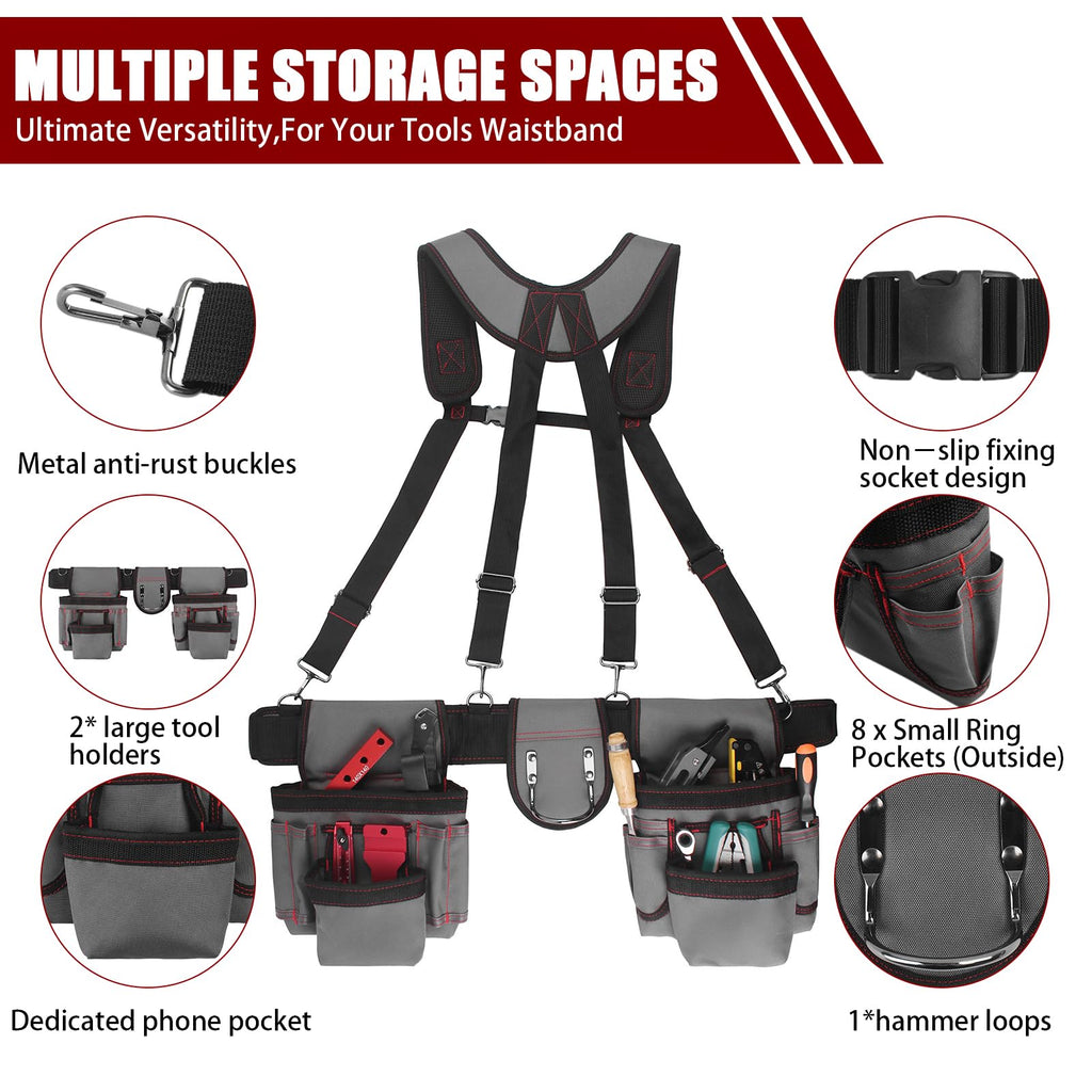 Heavy Duty 22 Pockets Adjustable Tool Belt F62155