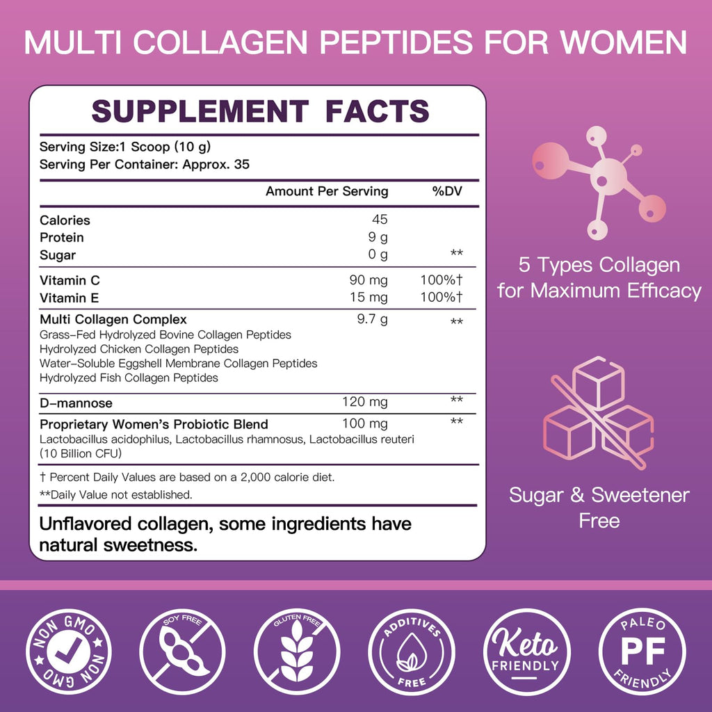 Unflavored Multi Collagen Peptides N1550