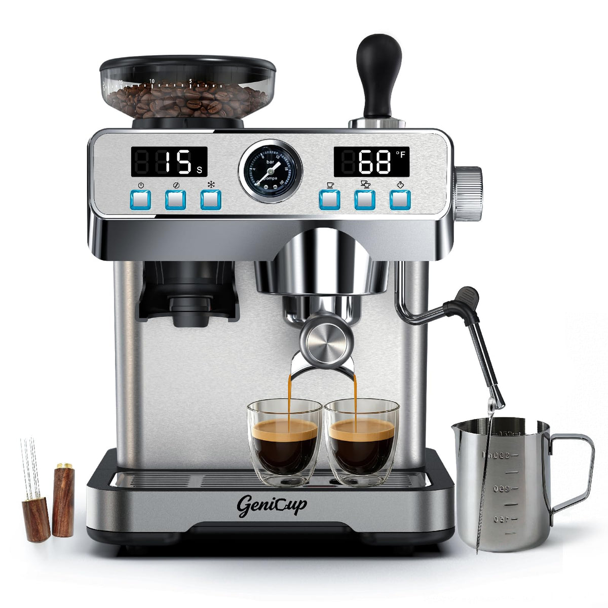 Espresso Machine with Grinder 20 Bar 68oz Water Tank F291002
