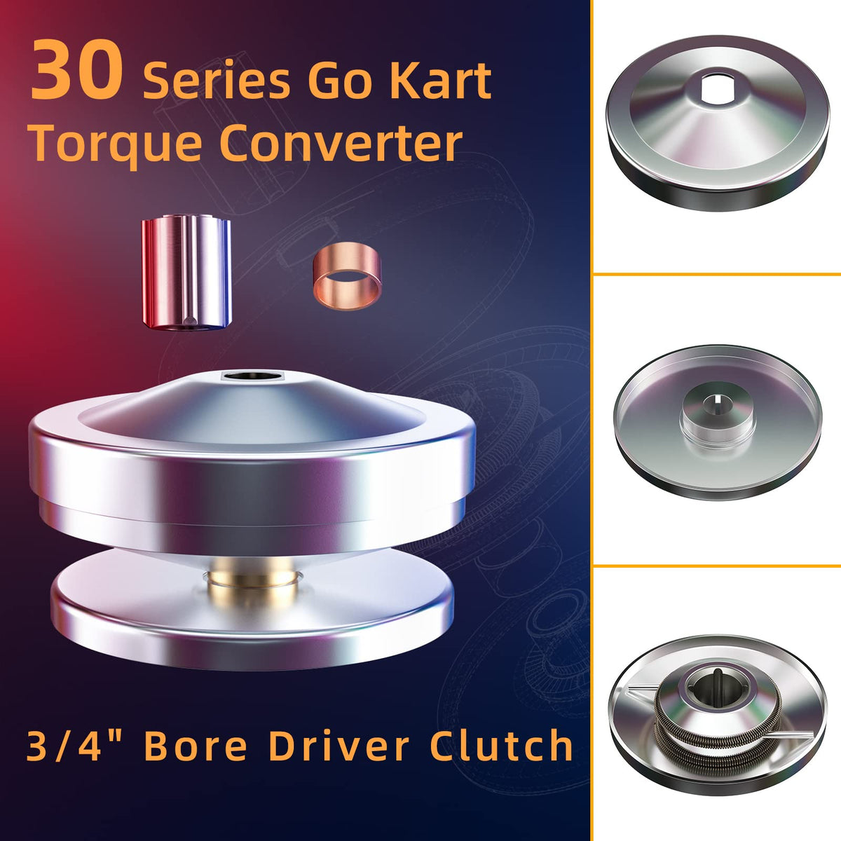 3/4 Bore 6.5 HP Torque Converter Kit W6602