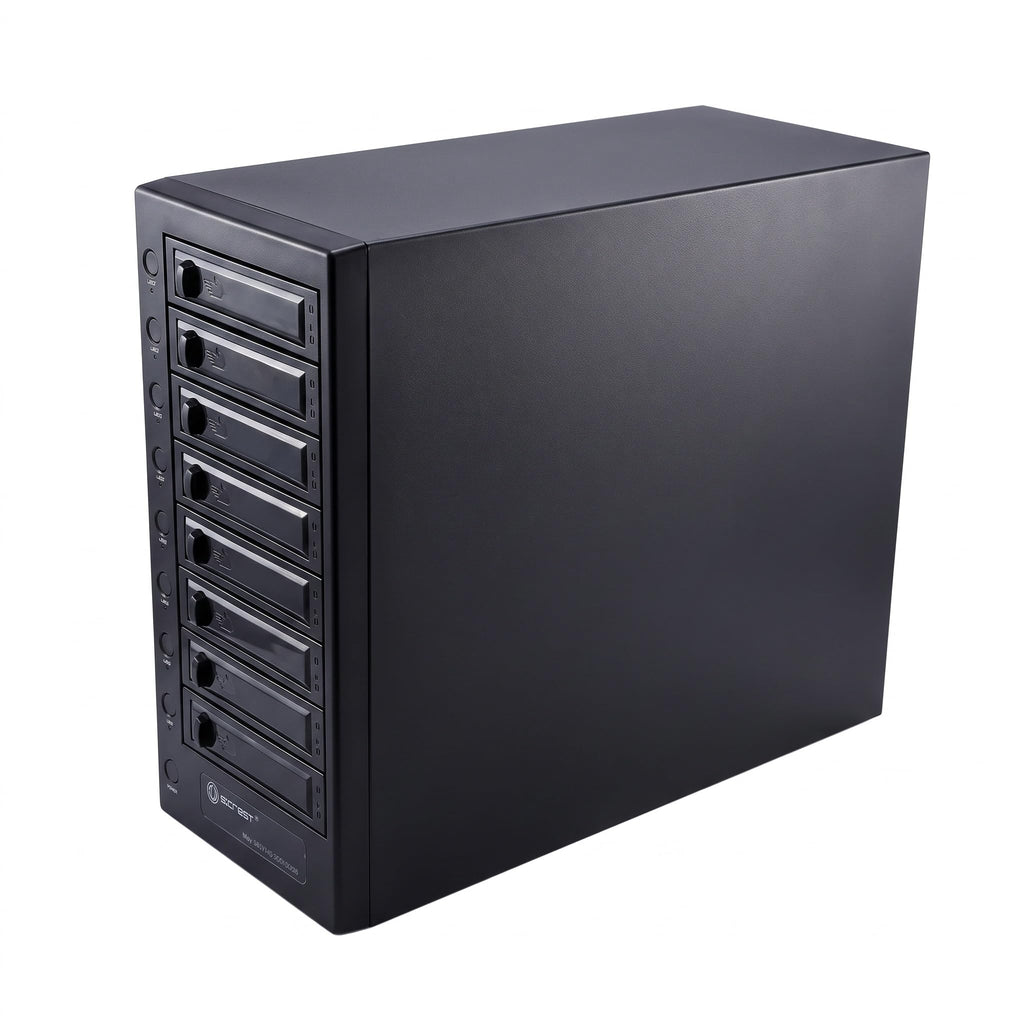 USB 4.0 40Gbps Type-C 8 Bay 2.5 Inch and 3.5 Inch SATA Hard Drive Enclosure L5118