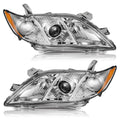 2007-2009 Toyota Camry Headlight Assembly Chrome Housing Clear Lens L89905