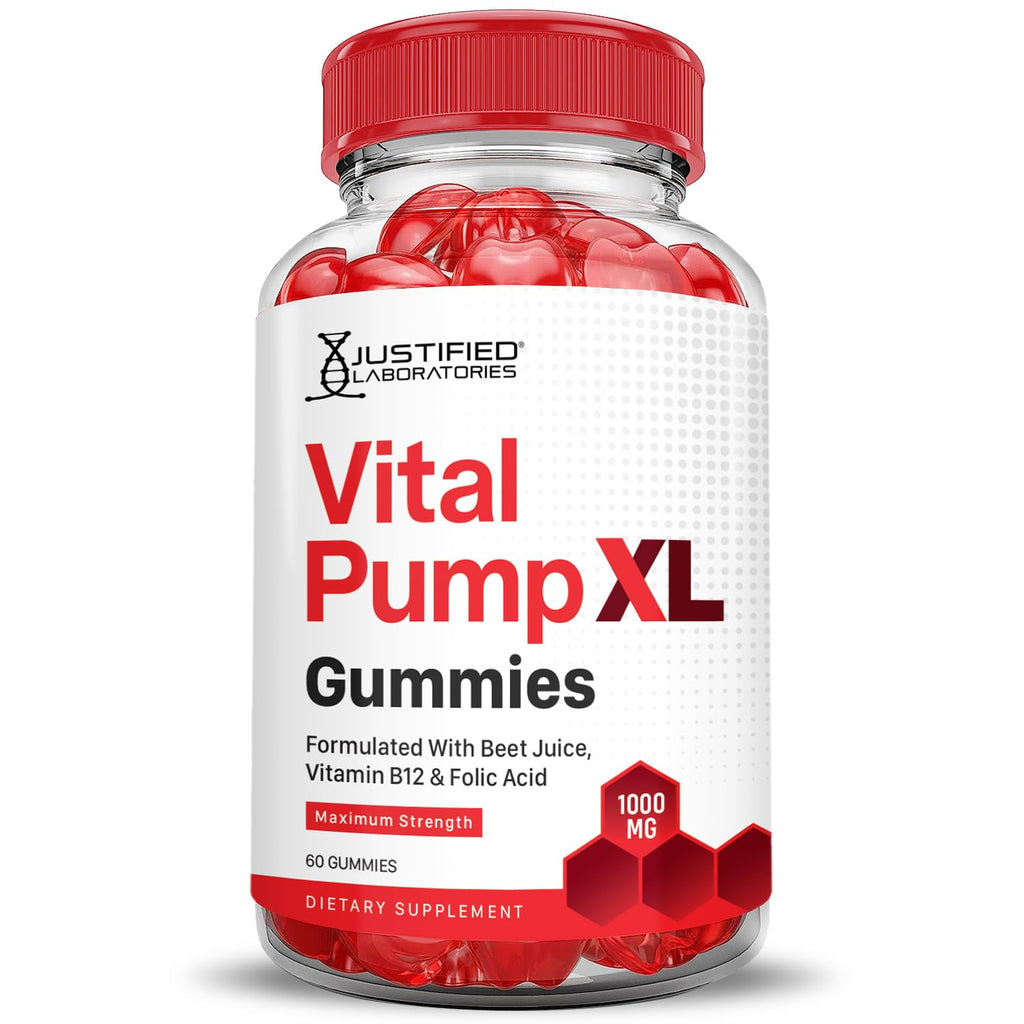 Vital Pump XL Performance Gummies 1000MG Beet Juice B12 Vegan Non GMO 120 Gummys M3624